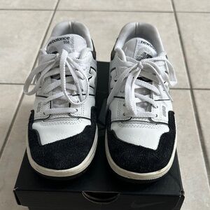 New Balance Kids 550 Sneakers in White and Black